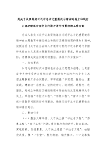 局关于认真落实习近平总书记重要批示精神对树立和践行正确政绩观方面突出问题开展专项整治的工作方案
