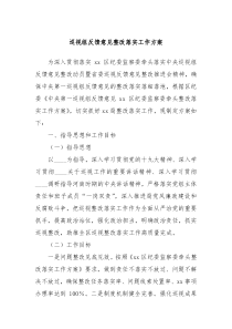 巡视组反馈意见整改落实工作方案