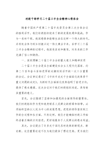 村级干部学习二十届三中全会精神心得体会
