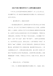20XX年度乡镇纪委书记个人述职述廉述法报告
