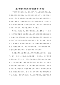 着力贯彻中央经济工作会议精神心得体会