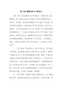 第二批主题教育学习心得体会
