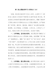 第二批主题教育学习心得体会10