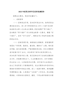 20XX年度党支部书记述责述廉报告
