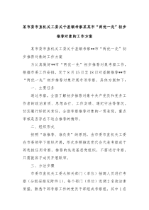 某市委市直机关工委关于差额考察某某市两优一先初步推荐对象的工作方案
