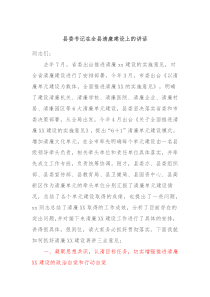 县委书记在全县清廉建设上的讲话