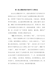 第二批主题教育读书班学习心得体会2
