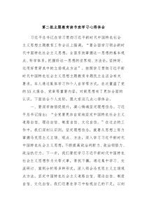 第二批主题教育读书班学习心得体会3