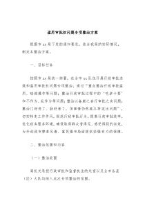 滥用审批权问题专项整治方案