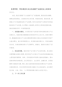 县委常委常务副县长在全县战新产业座谈会上的讲话