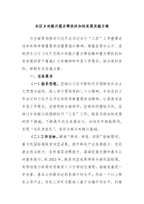 社区乡村振兴重点帮扶村加快发展实施方案