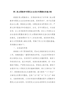 第二批主题教育专题民主生活会问题整改实施方案