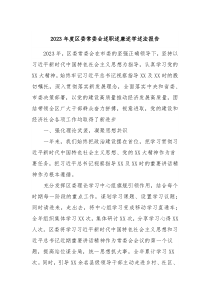 20XX年度区委常委会述职述廉述学述法报告