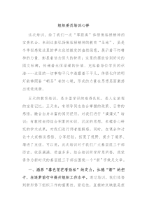 组织委员培训心得