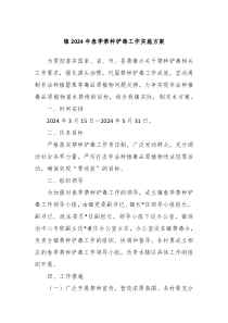 镇2024年春季禁种铲毒工作实施方案
