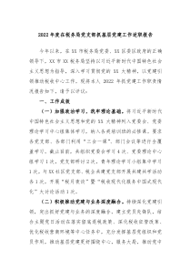 20XX年度在税务局党支部抓基层党建工作述职报告