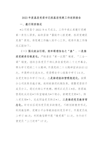 20XX年度基层党委书记抓基层党建工作述职报告