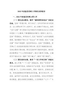20XX年度基层党建工作情况述职报告三