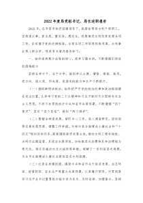 20XX年度局党组书记局长述职报告