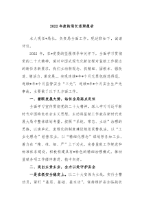 20XX年度的局长述职报告