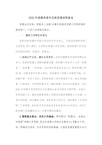 20XX年度镇党委书记抓党建述职报告2