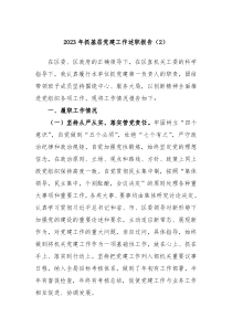 20XX年抓基层党建工作述职报告2