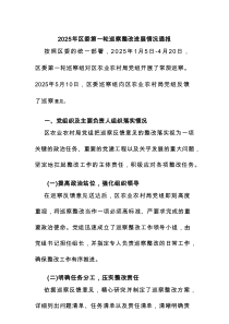2025年区委第一轮巡察整改进展情况通报