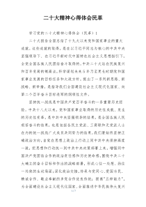 二十大精神心得体会民革