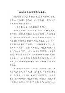 20XX年政府机关领导述责述廉报告
