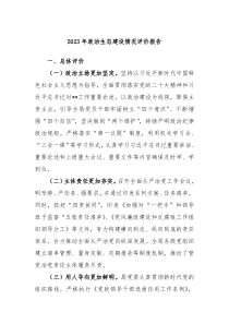 20XX年政治生态建设情况评价报告