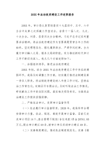 20XX年法治政府建设工作述职报告