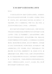在20XX旅游产业发展论坛协调会上的讲话