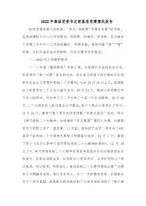 20XX年集团党委书记抓基层党建情况报告