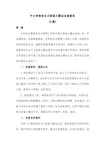 2篇中小学校安全大排查大整治自查报告