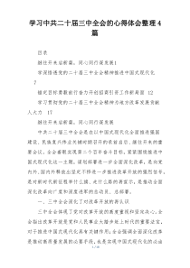 学习中共二十届三中全会的心得体会整理4篇