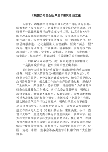 3篇20XX20XX年集团公司国企改革三年情况总结自评报告汇报