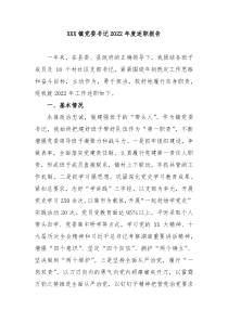 XXX镇党委书记20XX年度述职报告