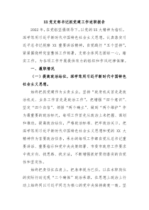 XX党支部书记抓党建工作述职报告