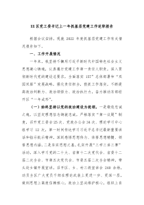 XX区党工委书记20XX年抓基层党建工作述职报告