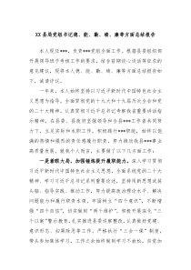 XX县局党组书记德能勤绩廉等方面总结报告