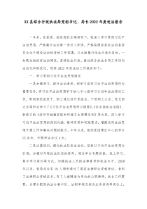 XX县综合行政执法局党组书记局长20XX年度述法报告