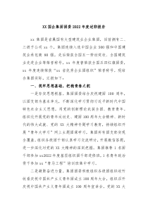 XX国企集团团委20XX年度述职报告