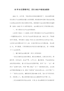 XX市XX区委副书记区长20XX年度述法报告