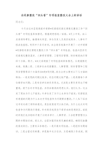 在巡察整改回头看专项检查整改大会上的讲话