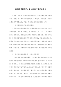 XX镇党委副书记镇长20XX年度述法报告2