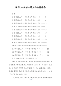 学习2025年一号文件心得体会