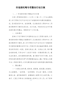 市违规吃喝专项整治行动方案