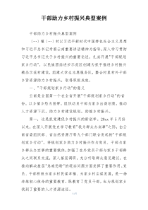 干部助力乡村振兴典型案例