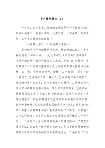 个人述职报告3