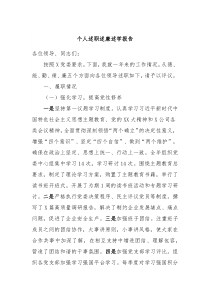 个人述职述廉述学报告